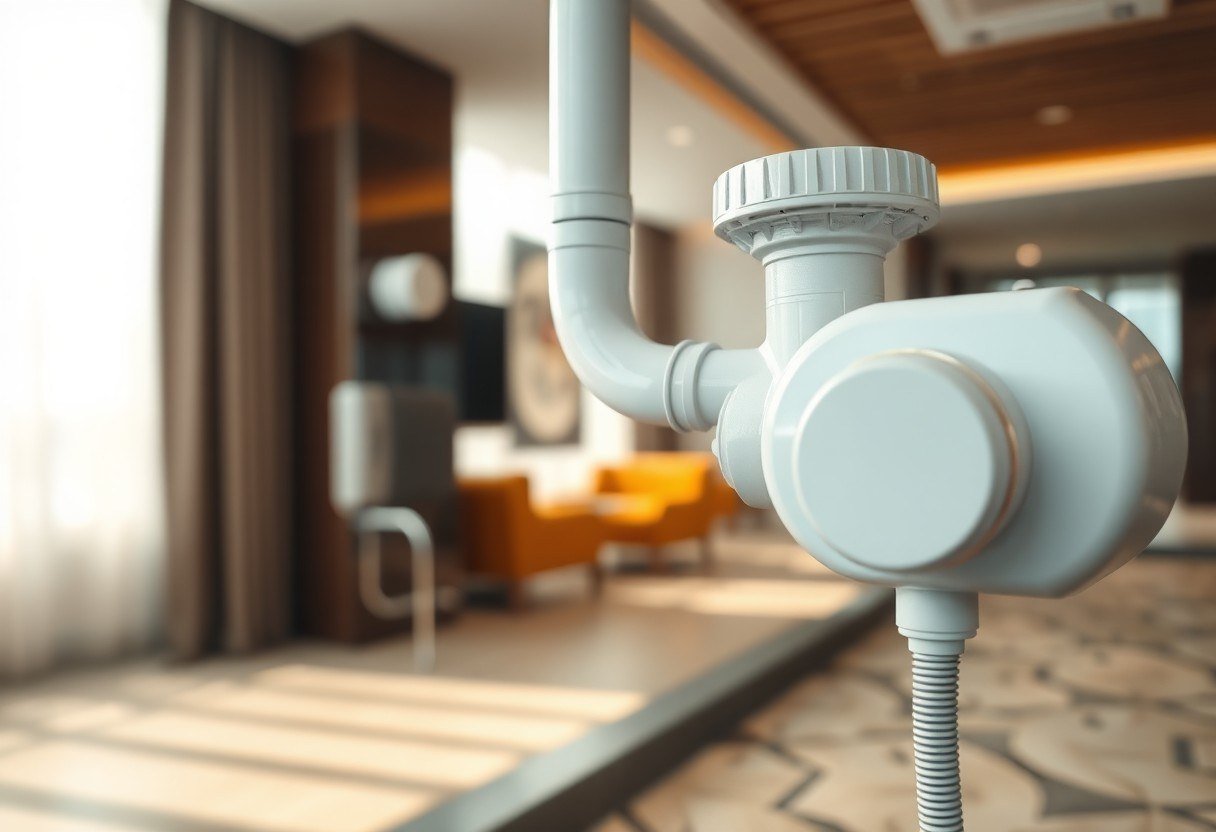 Water leak detection system in a hotel