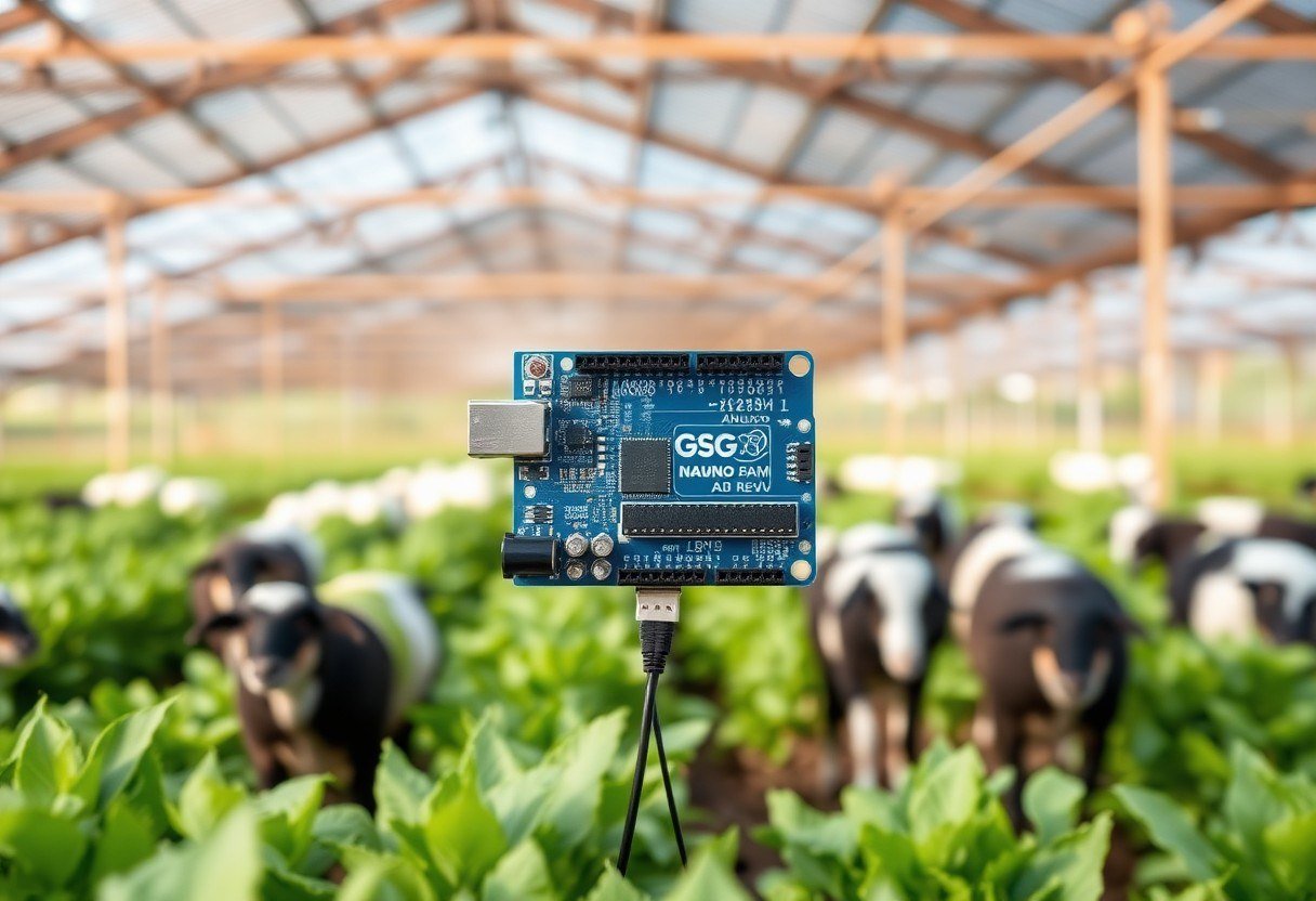 Arduino NANO 33 BLE Rev2 connected to sensors and controllers