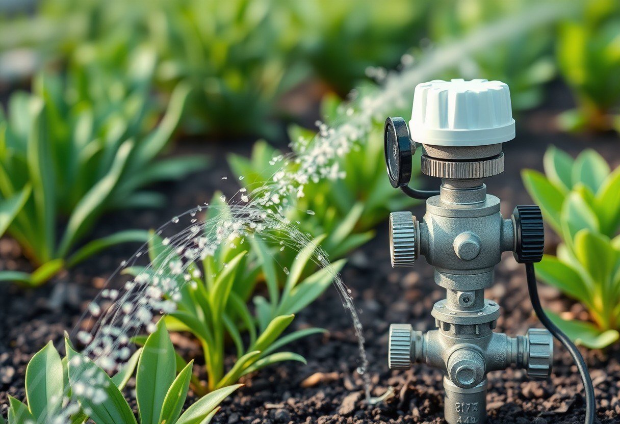 Smart irrigation system with sensors and valves