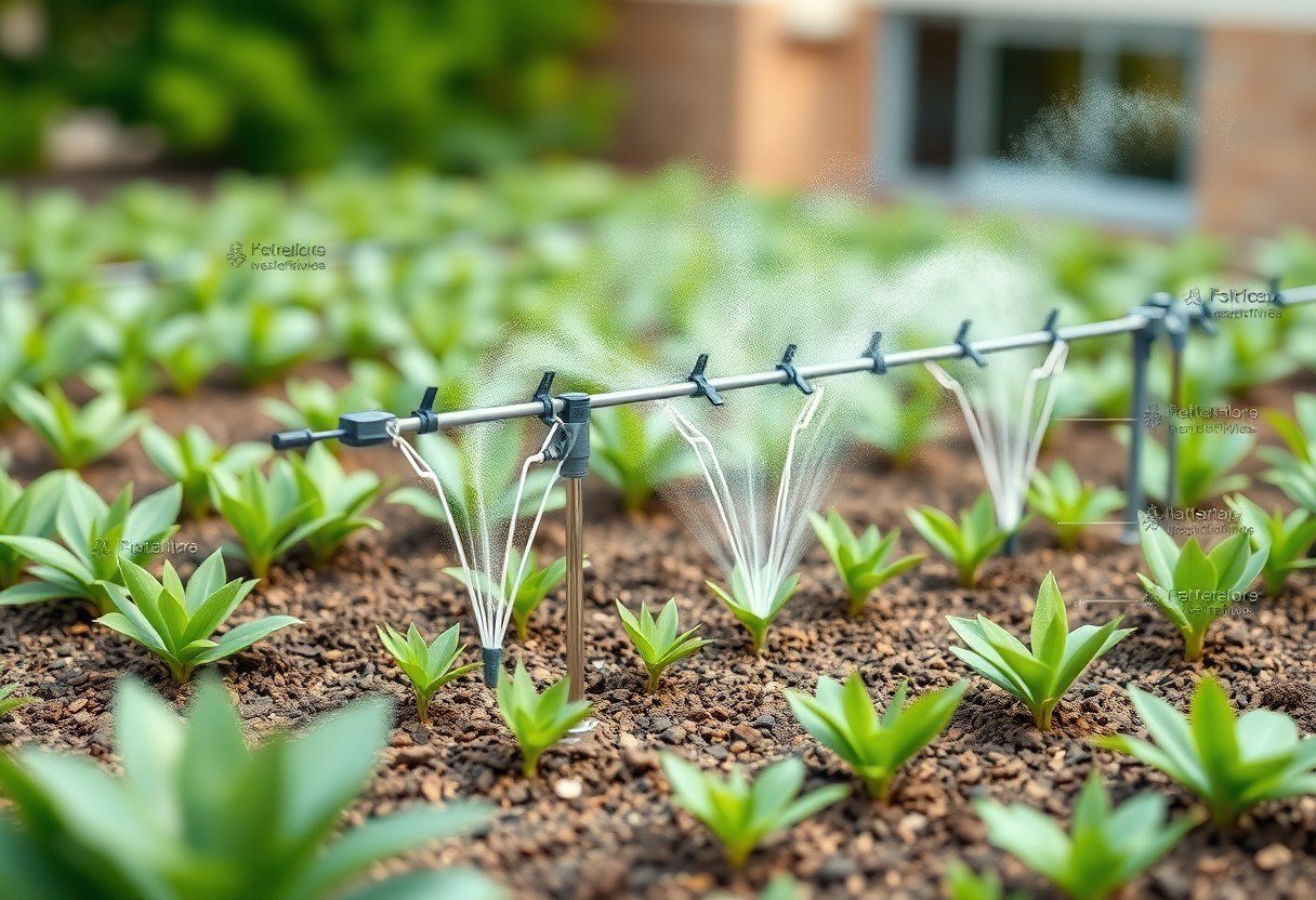 Detailed diagram of a smart irrigation system