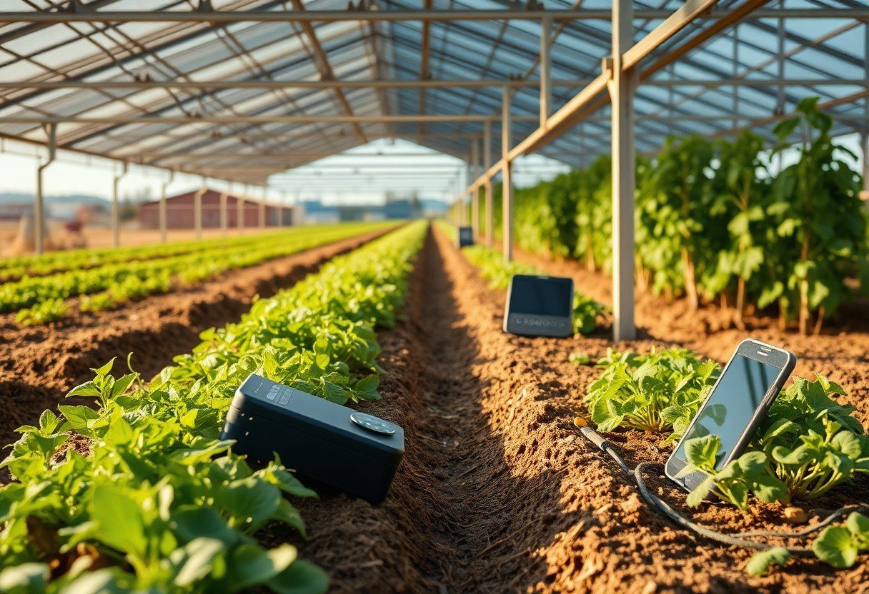 IoT devices in a farm