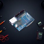 درع إيثرنت آردوينو W5100 مع منفذ بطاقة SD