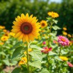 زهور عباد الشمس الزينة Helianthus annuus