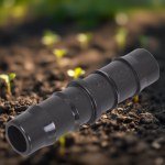 16mm Straight Connector for Irrigation – Black (10 Pieces) Turkish Import