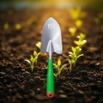 Metal Hand Trowel with Plastic Handle – Home Gardening Tool