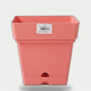 Plastic Square Planter 18cm - Watermelon Pink