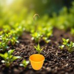 اصيص نبات قابل للتعليق برتقالي مقاس 17 سم