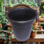 18cm Black Planter No Plate