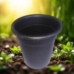 18cm Black Planter No Plate