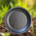 طبق اصيص اسود يناسب اصيص مقاس 20 سم