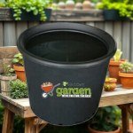 Black Plant Pot 19 cm