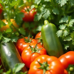 Vegetable Seeds Collection (Tomato, Cucumber, Bell Pepper, Arugula)