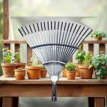 شوكة تجميل القش استانلس – أداة جمع للحدائق