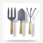 Garden Hand Tool Set – 3 Pcs – Durable Metal with Wooden Handle