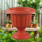 "Flower Cup" Low Planter - 24L Capacity (Classic Terracotta Color)