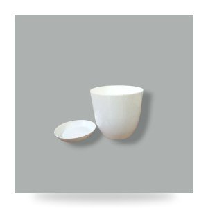 17 cm White Decorative Planter with Tray