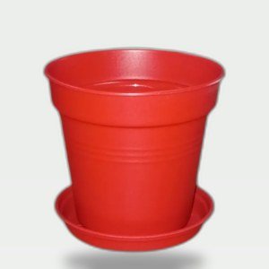 Plastic Planter 11 cm with Self-Draining Saucer
