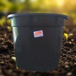 Khorsheed Planter 25 cm Black without Saucer