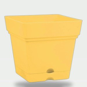 18cm Square Planter - Yellow