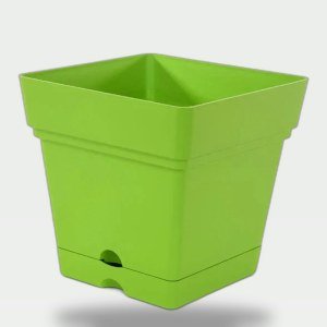 Square Planter 18cm Light Green