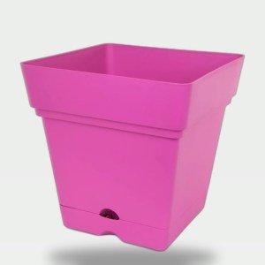 18cm Square Planter - Pink