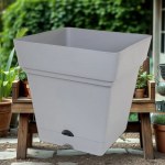 18cm Square Planter - Lead