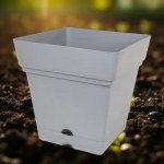 18cm Square Planter - Lead
