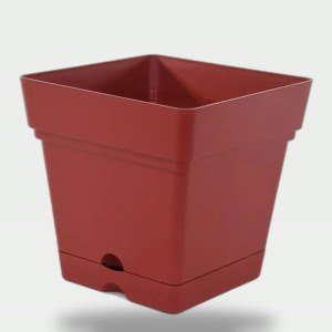 18cm Square Planter - Brown