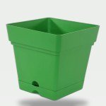 18cm Square Planter - Green