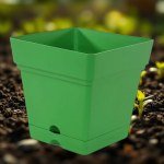 18cm Square Planter - Green