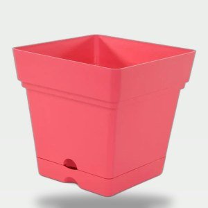 18cm Square Peach Planter