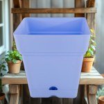 18cm Square Planter - Baby Blue