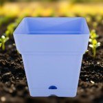 18cm Square Planter - Baby Blue