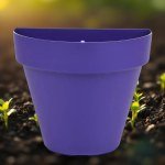Hanging Half Circle Planter - 15 cm (Purple)