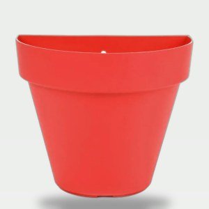 Hanging Half Circle Planter - 15 cm (Red)
