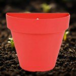 Hanging Half Circle Planter - 15 cm (Red)