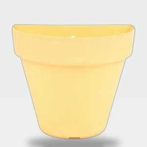 Hanging Half Circle Planter - 15 cm (Yellow)