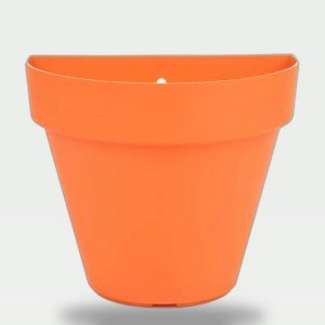 Hanging Half Circle Planter - 15 cm (Orange)