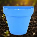 Hanging Half Circle Planter - 15 cm (Baby Blue)