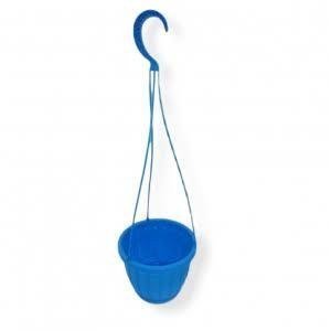 Modern Blue Hang Planter 18cm