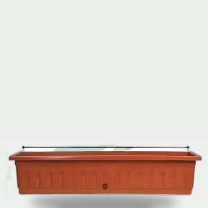 Classic Rectangular Planter 80x20cm Terracotta