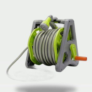 Water Hose Reel 30m ½ inch with Multi-Pattern Spray Gun and Wall Mount