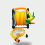 Professional Water Hose with Reel & Stand 25m