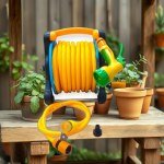 Professional Water Hose with Reel & Stand 25m