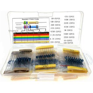 Kit Resistor 1/4W - 100 Carbon Resistors 1% Tolerance 1/4W