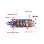 DC-DC Step Down Voltage Converter 2A USB With Voltmeter (4.5V~40Vdc to Fixed Output 5V/2A) SKU#DC302