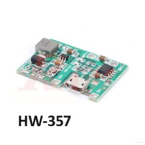 TP4056 Lithium 18650 Battery Charger With DC-DC Step Up Voltage Converter Module (SKU#HW-357)